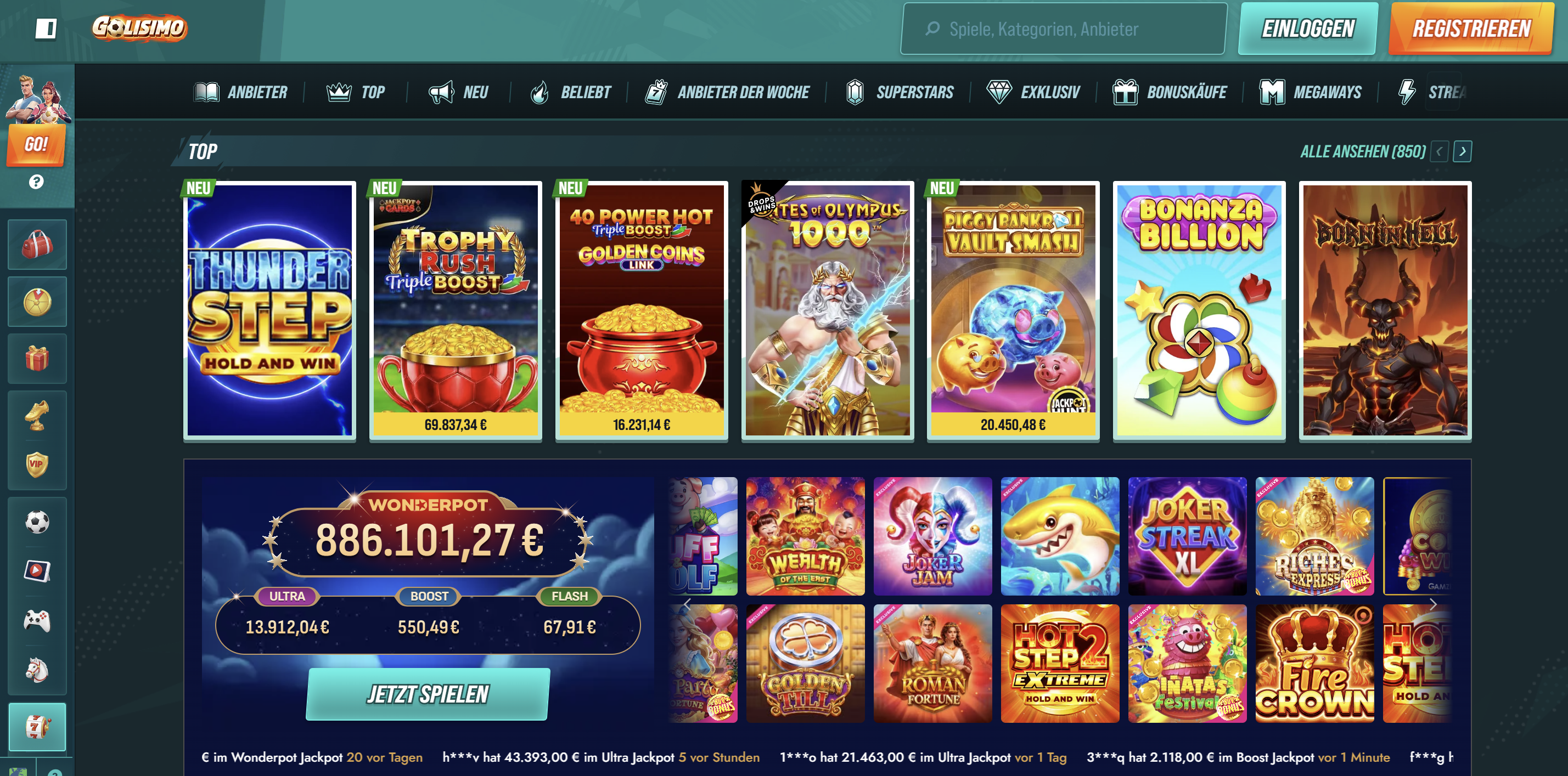 Golisimo Casino Spielkatalog